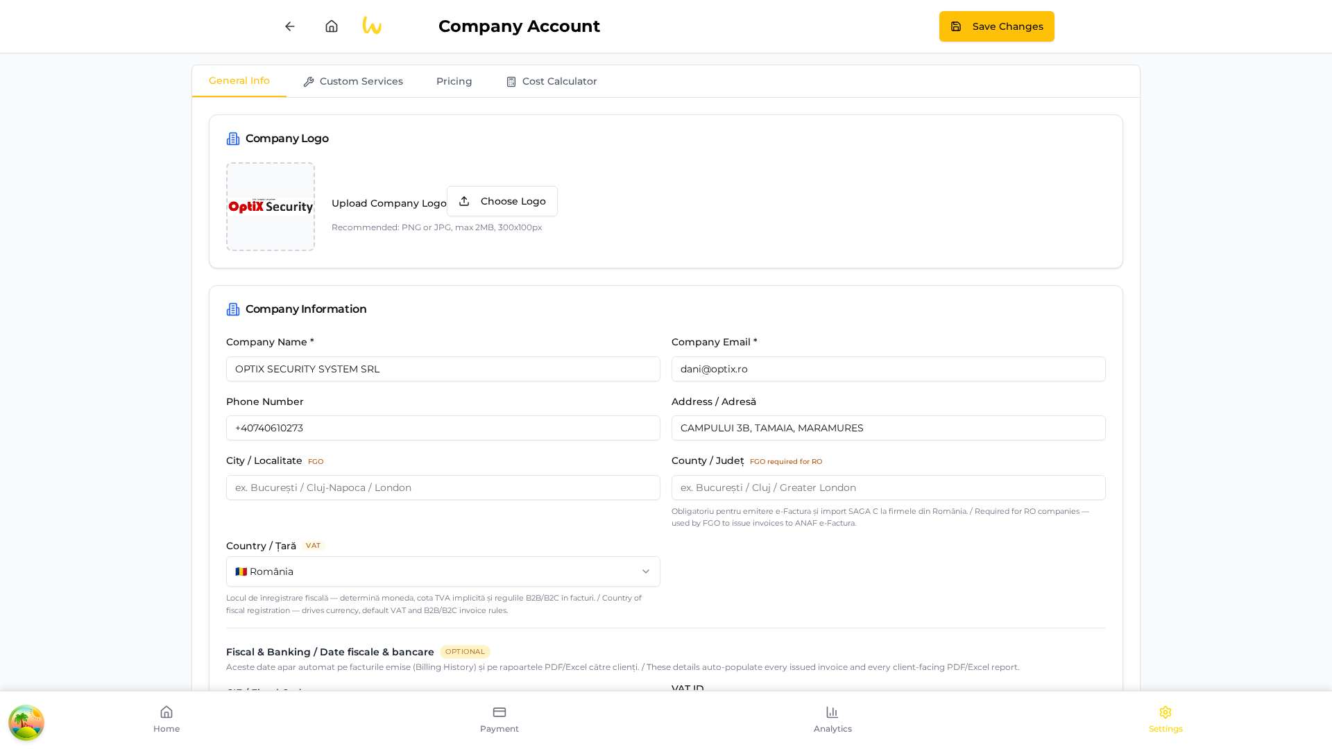 Company Account